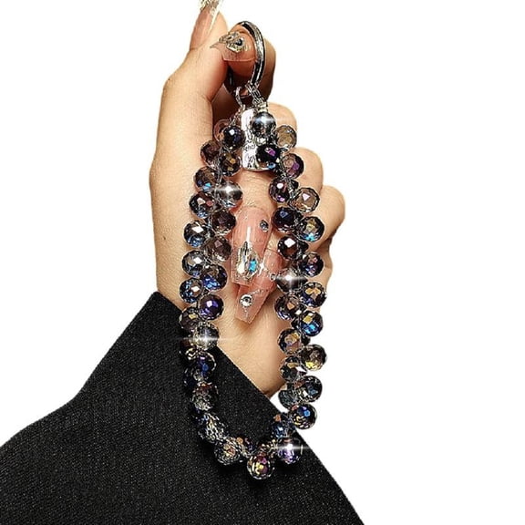 Elegant Beaded Phone Lanyard, Handmade Jewelry Accessory for Women, Mobile Strap with Secure Keychain