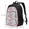 thumbnail image 5 of Balery Abstract Floral Print USB Charging Backpack for Men and Women - Water-Resistant, Anti-Theft Laptop Backpack with USB Port for Travel, Work, School, and College, 5 of 7