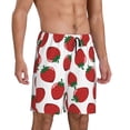 thumbnail image 2 of Fuzoiu Hand Drawn Strawberry Print Pajama Shorts for Men, Men's Pajama Bottoms,Mens Lounge Sleepwear,Pajama Pants with Pocket-X-Large, 2 of 6