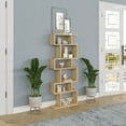 thumbnail image 2 of Ada Home Decor Bates Multiple Tier Bookcase, Oak, 2 of 7