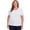WHITE, variant on Alfred Dunner Womens Petite Textured Chevron Lace Back Tee