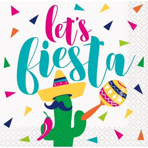 Let's Fiesta Beverage Napkin