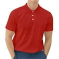 thumbnail image 1 of Gibobby Camisa Polo Hombre Polo de piqué de Manga Corta Camisa de Polo para Hombre(Rojo,G), 1 of 4