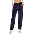 thumbnail image 4 of Womens Winter Velvet Pants Active Pants Casual Plush Yoga Jogger Pant Warm Sweatpants Velour Track Pants Comfy Velour Pants Plus Size with Pockets, 4 of 8