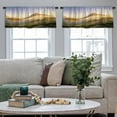 thumbnail image 4 of LALILO Kitchen Curtain Valance Head Mountain Town South Africa Rod Pocket Window Curtain 52"x 18" Set of 2, 4 of 5