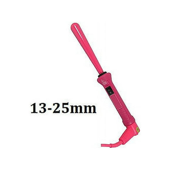 NEO Hot Pink Twister 13-25mm Curling Iron Wand - Infrared Technology,Perfectly Defined, Long Lasting Curls