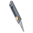 thumbnail image 4 of Mini cuchillo engranaje empuje llavero caja cortador pequeño cortador retráctil paquete caja abrecartas gris, 4 of 12