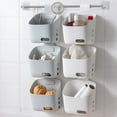 thumbnail image 2 of Winty Storage Bin,Storage Containers,Hanging Plastic Baskets for Organizing Over The Door/Wall Mount Cabinet Organizer Storage Basket In Kitchen Bathroom Shower Hanging Basket,Storage Basket, 2 of 7