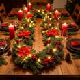 thumbnail image 3 of 2026 Christmas Indoor Home Decor Simulated Green Rattan Family Fireplace Decoration Christmas Thanksgiving Artificial Decoration Christmas Red Fruit Rattan, 3 of 3