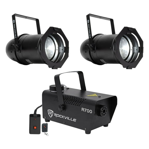 2 American DJ ADJ Par Z100 5K2 100w COB Cool White LED DMX Par Can Lights Fogger