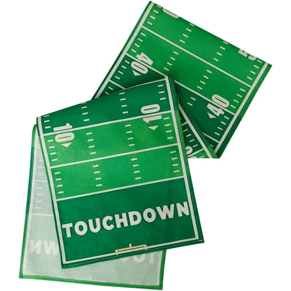 2Pcs Football Table Runner 72 Inch Football Court Table Runner Decor Linen Football Field Table Runner Machine Washable Football Party Table Runner for Home Kitchen Dining Table