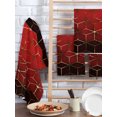 thumbnail image 2 of Ombre Red Geometric Kitchen Dish Towels for Drying Dishes Set of 4, Modern Abstract Art Waffle Weave Microfiber Hand Tea Bathroom Towels Quick Dry & Absorbent Towel 15.7x23.6, 2 of 7