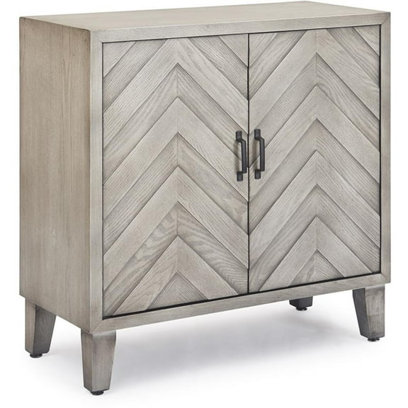 Pemberly Row Contemporary Bar Cabinet with Wine Storage Gray