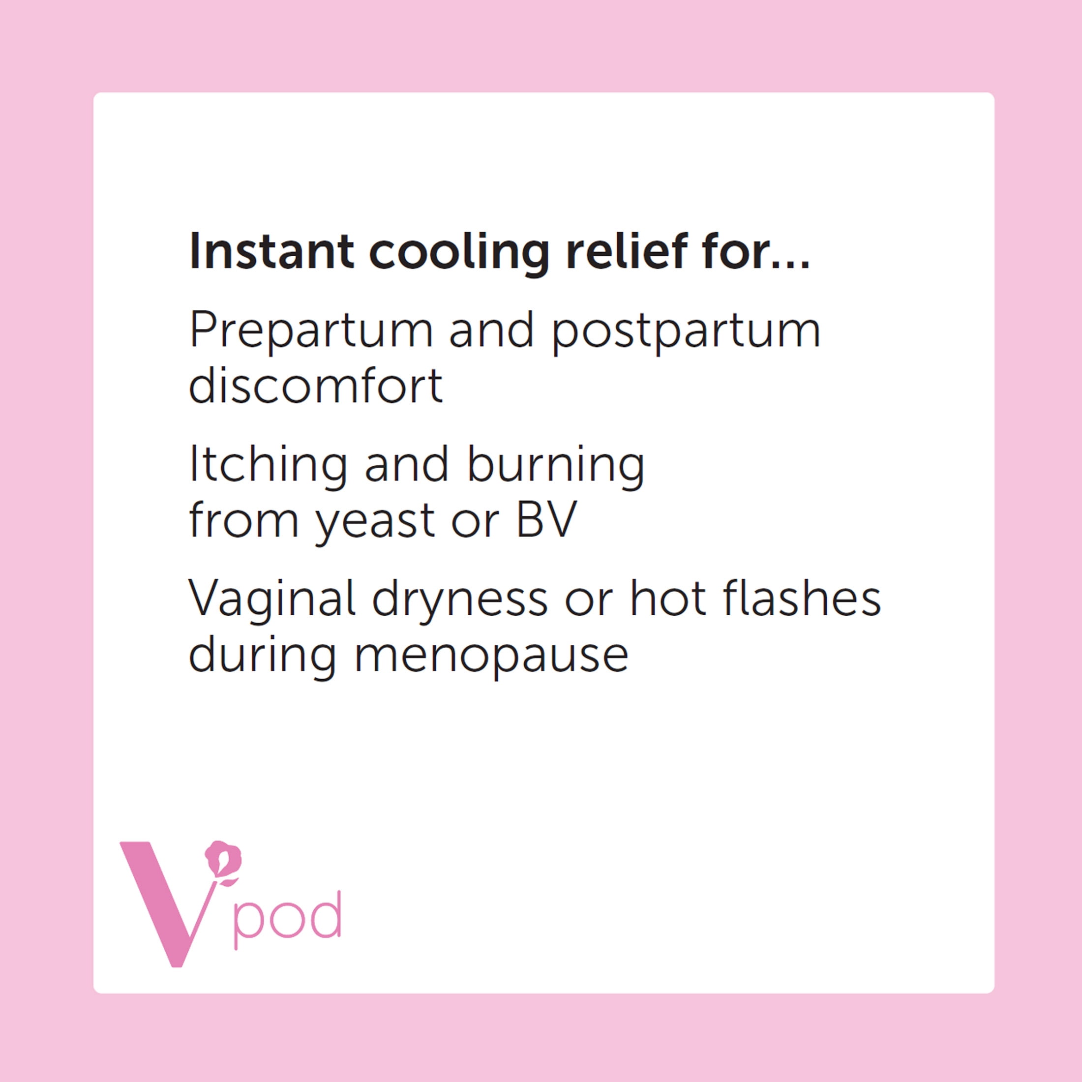 (2 pack) VPod Soothing Instant Cooling Relief Vaginal & Vulvar Discomfort — Reusable, Postpartum Recovery, Perineal Pain, BV, Yeast, Hot Flashes, Feminine Cooling Gel Pod, 3 Count