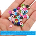 thumbnail image 4 of Uxcell Polymer Clay Beads Spacer 1750 Pcs 5 Strands Round Flat Handmade Bead Spacer for Jewelry Making Beige 0.24 inch, 4 of 7