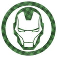 thumbnail image 2 of Girl's Marvel St. Patrick's Day Lucky Iron Man Mask  Graphic Tee White Medium, 2 of 4