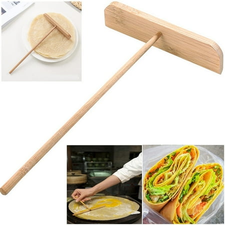 

Liplasting Chinese Crepe Pancake Batter Spreader Crepe Maker Stick Wooden Home Kitchen DIY Pancake Pie Tools Spreader Kitchen Supplies