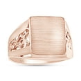 thumbnail image 2 of AFFY Men's Square Platform Signet Ring In 14k Rose Gold Over 925 Sterling Silver, Ring Size - 8, 2 of 3
