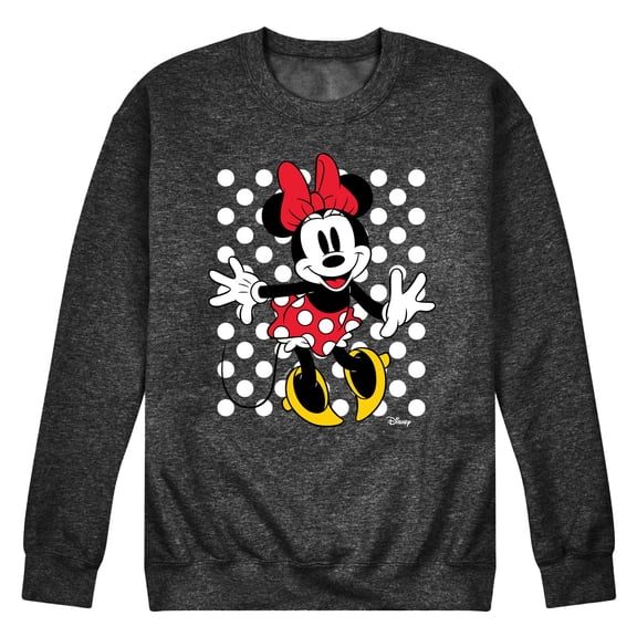 Disney - Mickey & Friends - Minnie Mouse - Polka Dots Everywhere - Men's Crew Neck Fleece Pullover