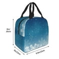 thumbnail image 4 of Kdxio Christmas Snowflakes Print Insulated Lunch Bag,Reusable Tote Lunch Box for Women Men,Leakproof Cooler Lunch Bags for Work Office Travel Picnic, 4 of 6