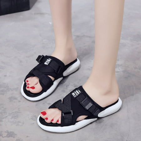 Korean Fashion Women Slippers Summer Beach Sandal Slippers Anti-skid Outdoor  Flip Flops Ladies Casual Fashion Flats Shoes 