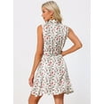thumbnail image 4 of DARING DIVA Above Knee Button Down Floral Print Dress XL White, 4 of 6