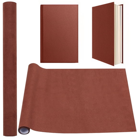 1pc 51 x 11.8 Inch Dark Brown Book Cloth Paper Backed Book Cover Suede Fabric Surface Bookbinding for Book Binding Supplies Scrapbooking Protector Book Cloth Album Adult DIY Crafts Imitation Leather