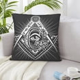 thumbnail image 6 of ZICANCN Mason Black Decorative Throw Pillow Covers, Bed Couch Sofa Decorative Knit Pillow Covers for Living Room Farmhouse, 16"x16", 6 of 8