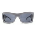 thumbnail image 2 of Runway XXL Oversized Wrap Around Exaggerated Sport Sunglasses Grey - Black, 2 of 4