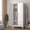 71"H-Arc-White, variant on UNICOLY Metal Wardrobe Cabinet with Hanging Rod, 71" Tall Armoire Wardrobe Closet with 2 Doors and Adjustable Shelves, White Clothing Storage Cabinets