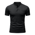 thumbnail image 4 of WERYOUNG Men's T-Shirts Summer Solid Color Short Sleeve V Neck Bodycon T Shirt Daily Wear Comfort Fit Tee Shirt Outdoor Training Trendy Versatile Top, 4 of 5