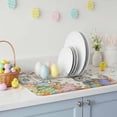 thumbnail image 3 of Dish Drying Mat for Kitchen Countertop, Colorful Egg Bunny Absorbent Microfiber Dish Mat Quick Dry Non Slip Draining Mat Kitchen Drying Pad for Dishes, Utensils 18x24 Inch Easter Eggs Rabbit Leaves, 3 of 9