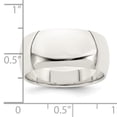 thumbnail image 2 of Bague Alliance en Argent Sterling 925 9 mm Demi-Ronde Taille 8 Classique à Dôme, 2 of 6