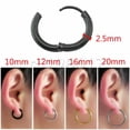 thumbnail image 4 of QQTDFG Women Men Silver Stainless Steel Small Hoop Earrings Ear Cartilage Nose Ring-Silver-12mm, 4 of 9