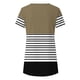 thumbnail image 4 of Fiudx Liquidación de Ahorros de Verano Blusa Casual de Manga Corta con Estampado de Botones para Mujer, Blusa/Camisa de Cuello Redondo de Manga Corta, 4 of 5