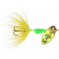 Yakima Bait Worden's Vibric Rooster Tail Lure, Lime Chartreuse Mylar, 1/2 oz.