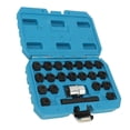 thumbnail image 3 of Kit de extracción de llave de bloqueo de rueda de 22 piezas, herramienta antirrobo para extracción de tuercas de rueda con adaptador de enchufe de 1/2 pulgada equivalente a OEM T10313, 3 of 15