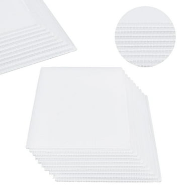 10Pcs Corrugated Plastic Sheets 3mm Thick Plastic Board Moldable Plastic Sheets ABS Plastic Hollow Board for Architectural Models Sand Table Building Model Supplies 5.9x9.8 Inch White