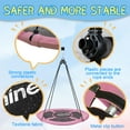 thumbnail image 3 of PRINIC 43" Saucer Tree Swing for Kids, Waterproof Flying Saucer Swing for indoor/playground Textilene fabric seat & Stainless steel frame, 3 of 11