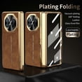 thumbnail image 2 of For Huawei Mate X3 4G Phone Case with Tempered Glass Film Electroplating Leather PC Mobile Cover - B, 2 of 5