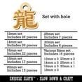thumbnail image 2 of Chinese Character Symbol Dragon Wood Mini Charms Shapes DIY Craft Jewelry - With Hole - 30mm (6pcs), 2 of 7
