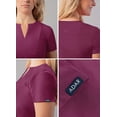 thumbnail image 3 of Adar Addition Scrubs For Women - Notched V-Neck Scrub Top, 3 of 7