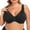 Black, variant on Bigersell Women Plus Size Underwire T-Shirt Bras - Women's Full Figure Lace V-Neck Padded Push up Bras, Comfort Strap, Back Hook & Eye Closure Beige L