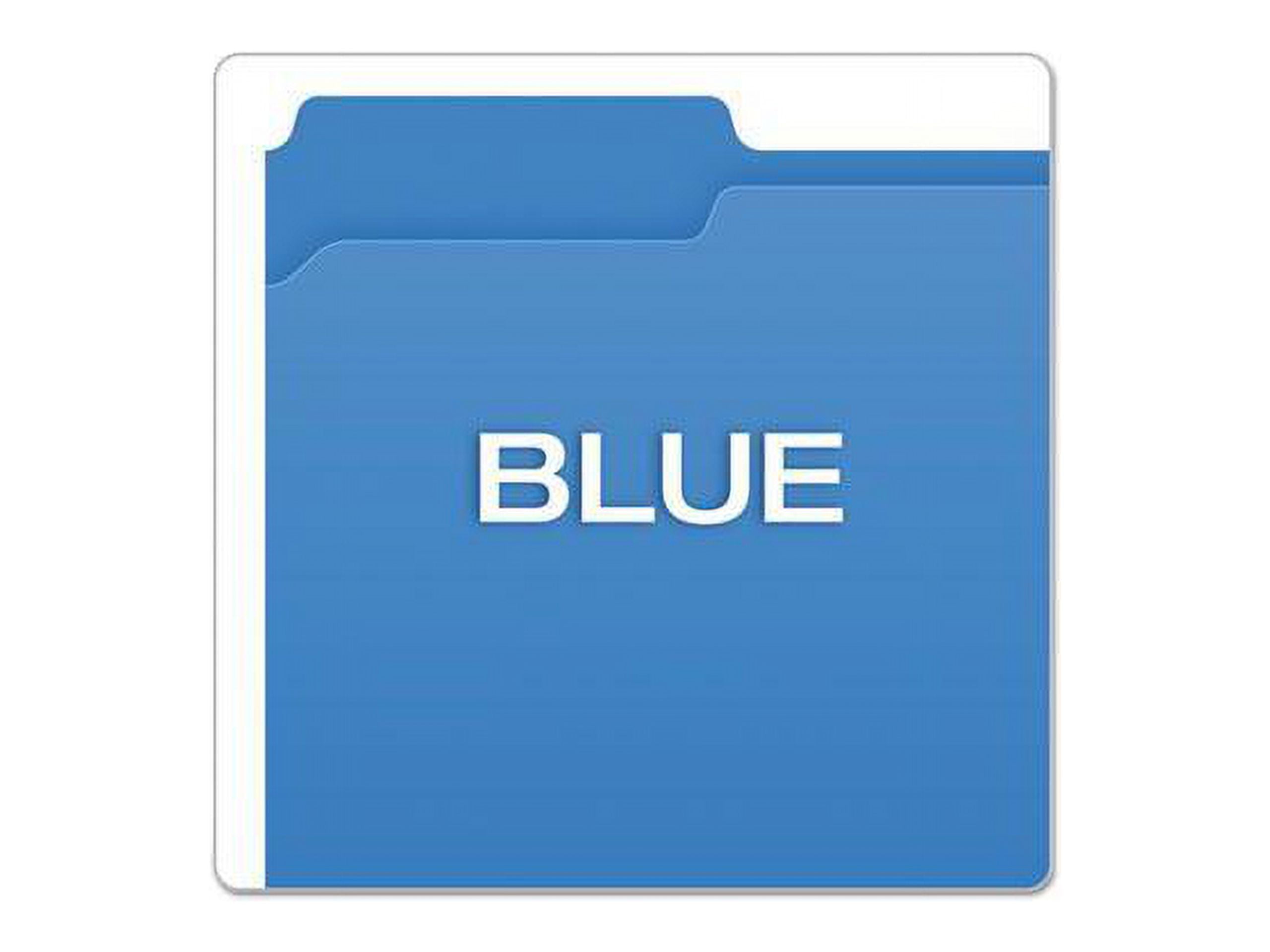 Pendaflex Reinforced Top Tab File Folders 1/3 Cut Letter Blue 100/Box R15213BLU