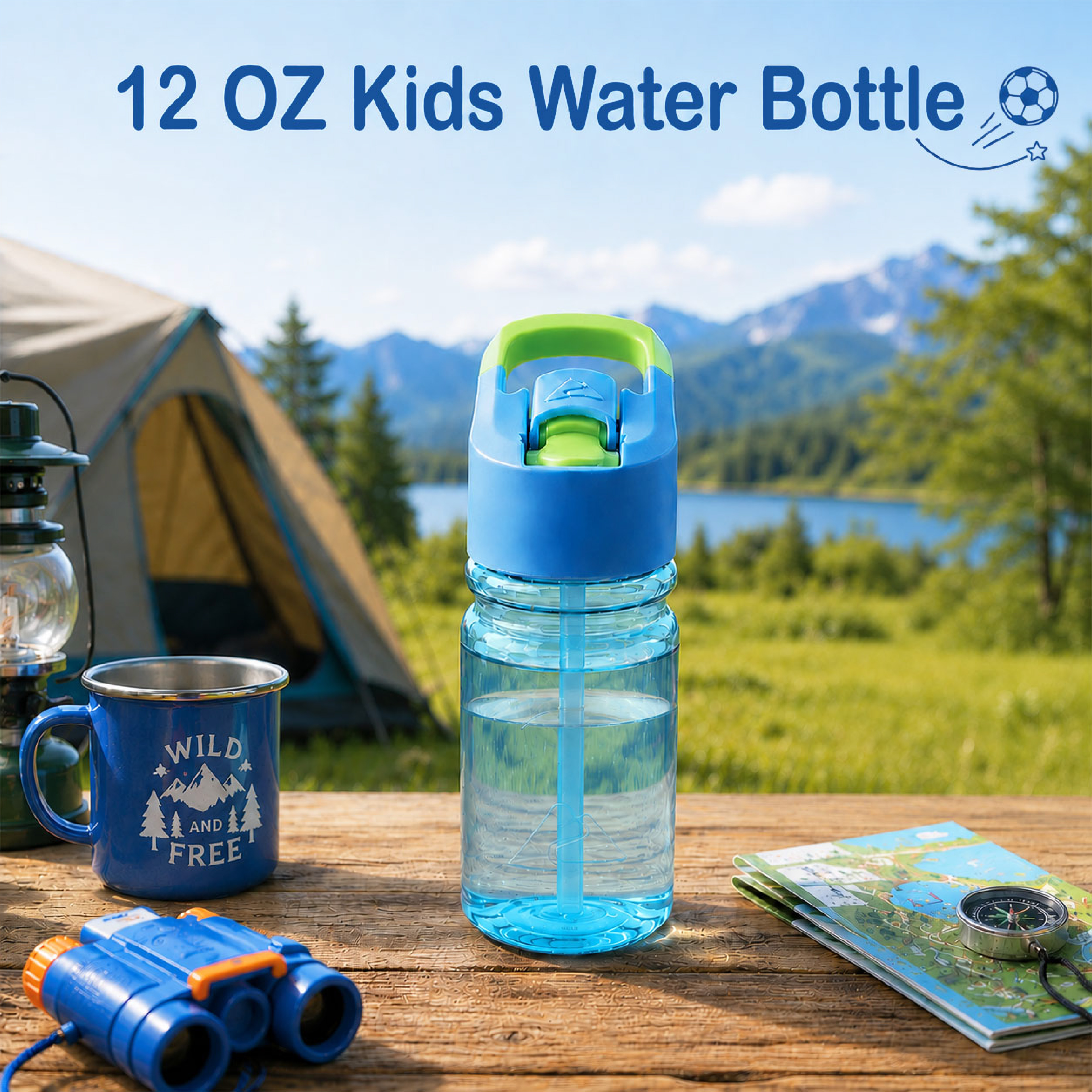 Ozark Trail Kids' Tritan Flip-Top Water Bottle 12 oz photo 6