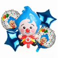 thumbnail image 1 of 5pcs Cartoon Plim Plip Clown Foil Balloons Set Happy Birthday Party Baby Shower Decorations Inflatable Helium Globos Kids Toys, 1 of 2