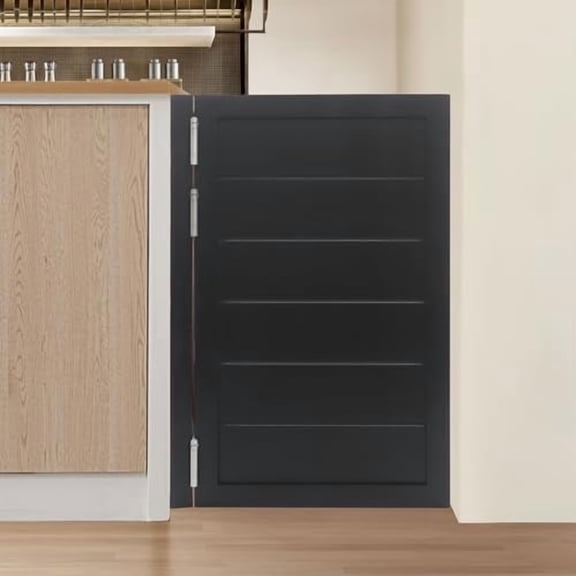 Swinging Doors Saloon Door 23.6" x 35.43" Heavy Duty Wood Single Half Swing Doors Included Hinges and Accessories for Doorway Bar Kitchen Decor Black$$Tools & Hardware Other