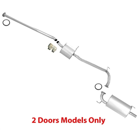 Middle Resonator & Muffler Fits For Honda Accord 2.3L 2 Doors 1998-2002