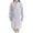 Gray, variant on Women's Flannel Mid-Length Bathrobe, Bow Tie Long Sleeve Pocket Belted Sleep Gown Soft Absorbent Home Shower Robe Purple Free Size