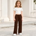 thumbnail image 6 of MLCDZ Sweatpants for Girls Wide Leg Baggy Sweat Pants Kids Casual Athletic Joggers Cute Teen Girl Clothes with Pockets Lightweight Back to School Trousers, 6 of 10